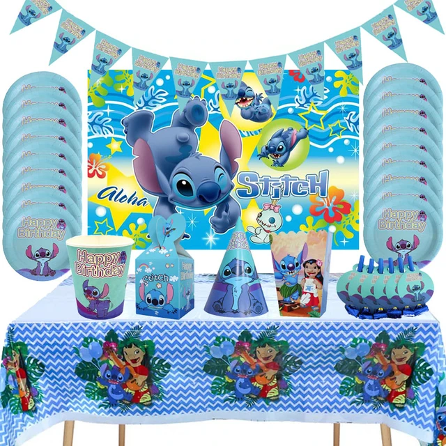 Décoration de fête d'anniversaire Disney Lilo Stitch, vaisselle 1 pièce,  tasse, assiette, ballons, nappe, fournitures de fête de mariage, nouvelle  collection - AliExpress