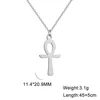 Lucktune collier pharaon égyptien ankh pendentif ankh croce egiziana collier acier inoxydable Ankh croix amulette égyptienne collier en acier inoxydable clé de la vie symbole Crucifix pendentif collier femmes
