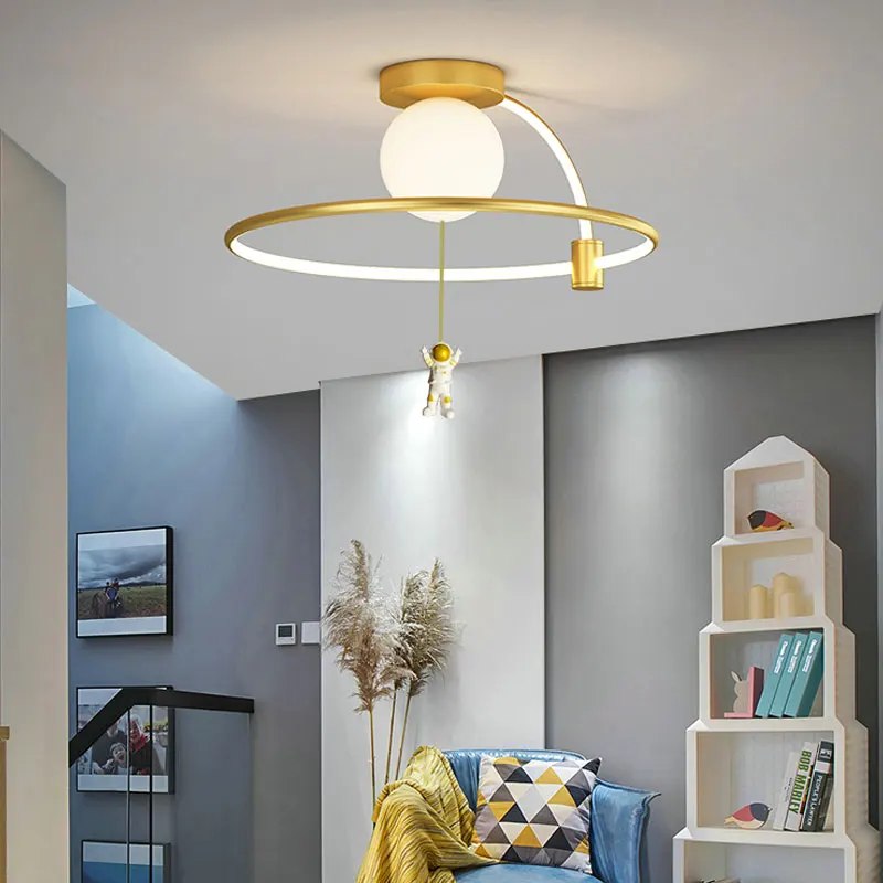 

Children's room ceiling lamp warm astronaut cartoon creative modern simple ceiling decoration Chandelier 2023 new