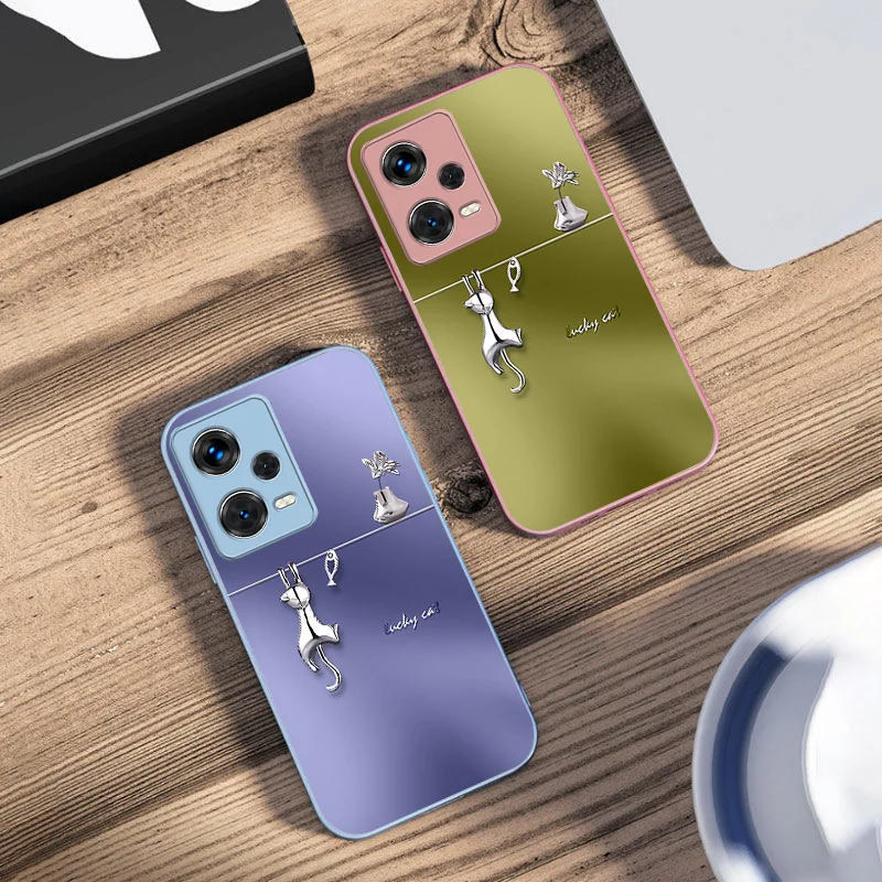 Dark Purple Catfish Tempered Glass Phone Case