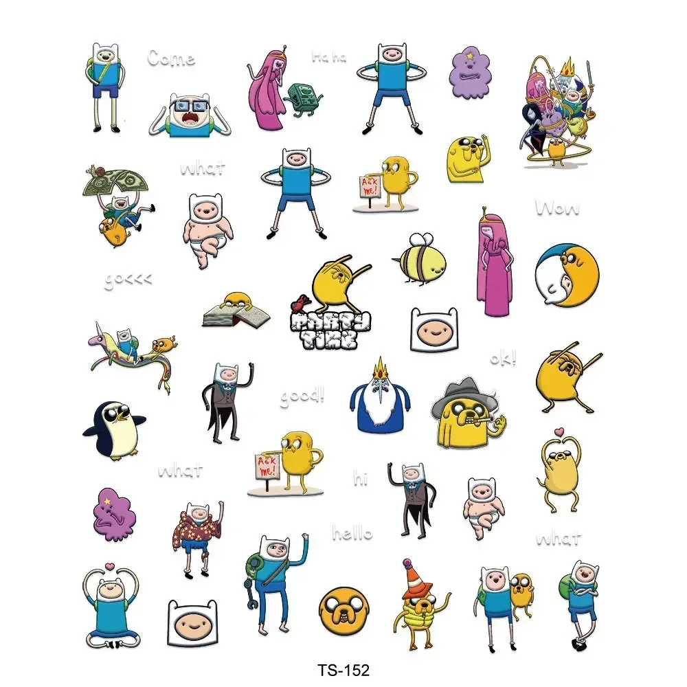 Nail Stickers Adventure Time Cartoon
