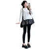 Plus Size Women's Hoodie for Spring Autumn Long Sleeve O-neck Plaid Ruffles Hem Patchwork Maternity A-line Sweatshirts Loose Top 4