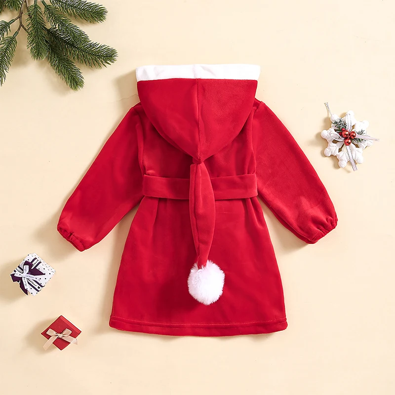 Infant Girls Dress Newborn Holiday Short Sleeve Plush Embroidered Floral Velvet Party Gown with Bow Detail