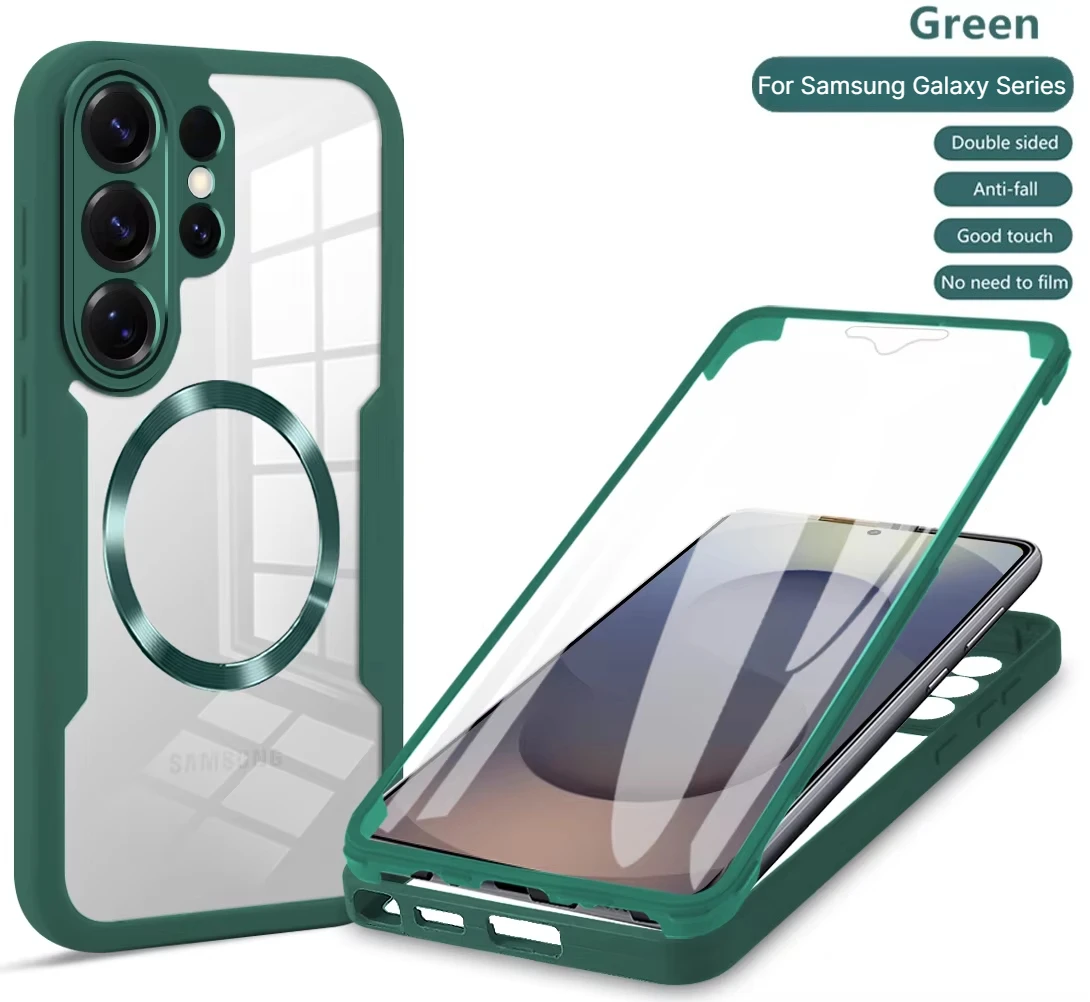360° Full Protection Clear Magnetic Case with Screen Shield