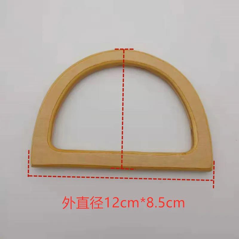 4pcs D Shape Bag Handles DIY Replacement Handbag Tote Handles Purse Bags Bag Straps Wooden Bag Handle Accessories Wholesale