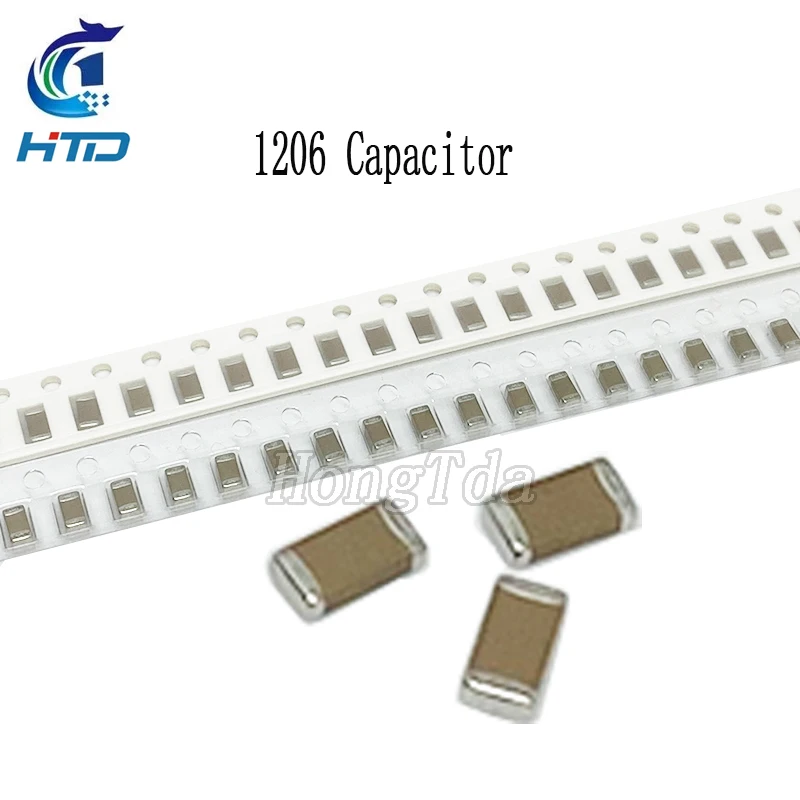 1206 SMD Chip Multilayer Ceramic Capacitor 0.5pF-100uF 10pF 100pF 1nF 10nF 100nF 0.1uF 1uF 2.2uF 4.7uF 10uF 22UF 47uF 100pcs ceramic capacitor smd capacitor multilayer capacitor