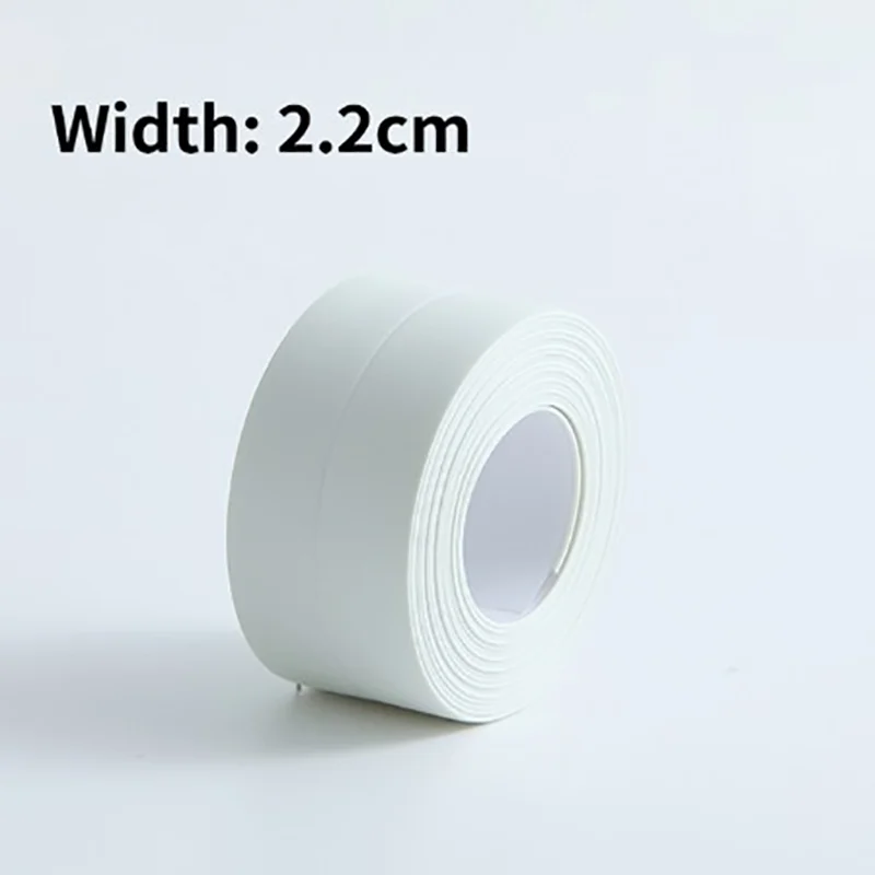 Bathroom Waterproof Wall adhesive sealing strips PVC Adhesive Sealing Strips Sink Edge Tape Kitchen Bathroom Accessories 1pc