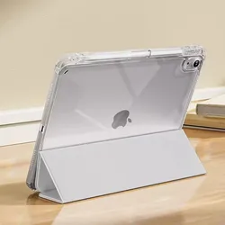 iPad Pro Protective Smart Cover with Pencil Holder for Pro 11 2024 2025 (Haze Grey)