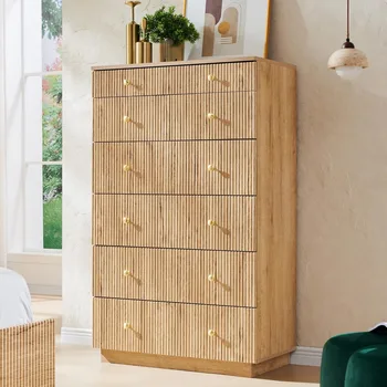 Fluted Dresser for Bedroom, 48 1