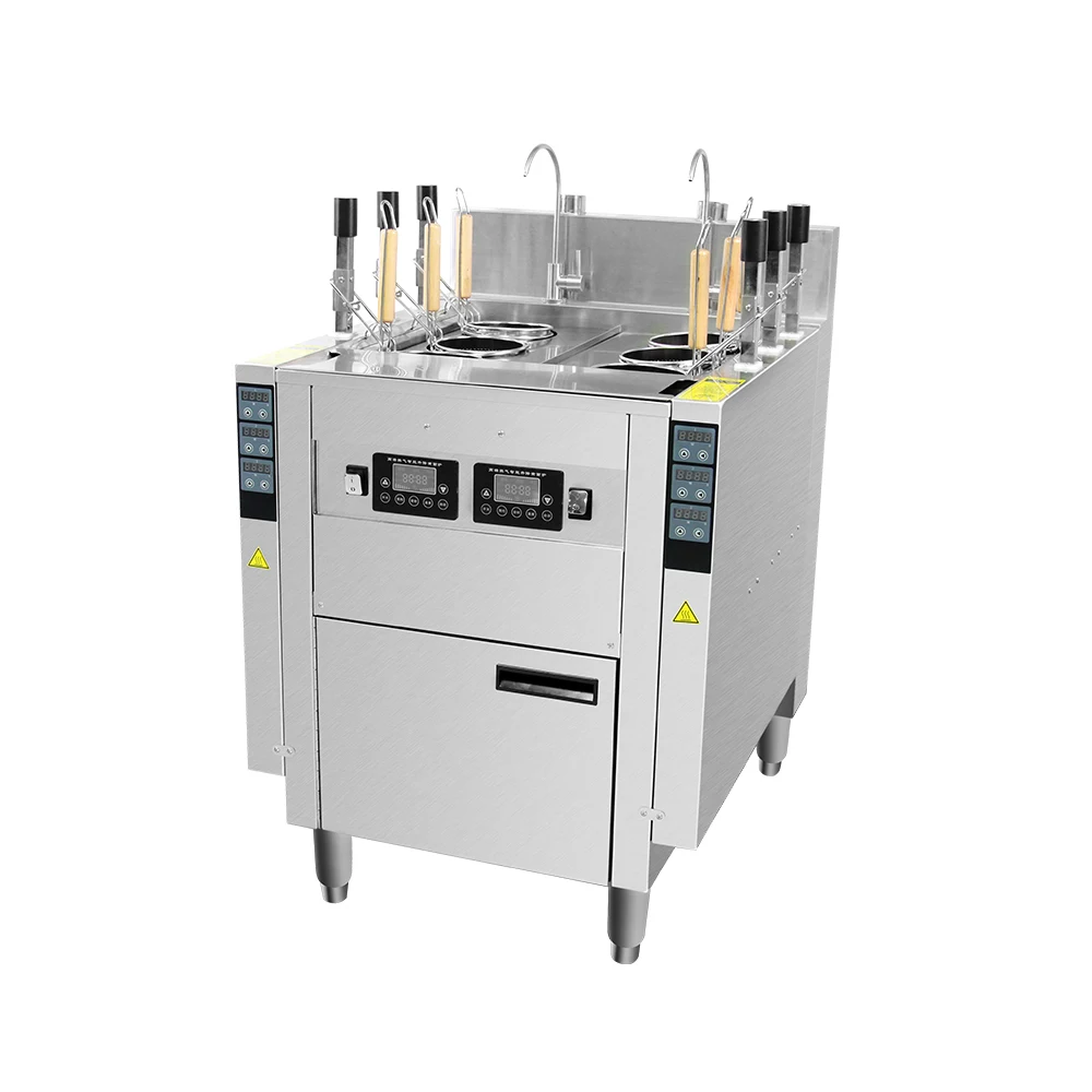 

ITOP Factory Price Stainless Steel Automatic Lifting 3 6 9 Head Noodle Boiler Machine Gas Noodle Cooker