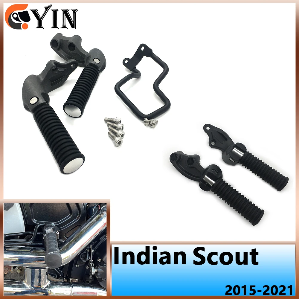 Per Indian Scout 15-21 Scout Sixty 16-21 Scout Bobber 18-21 Moto Pieghevole Posteriore Passeggero Pedana Poggiapiedi Staffa Di Montaggio