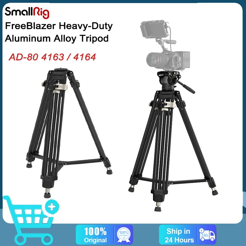 

SmallRig 1.9M Freeblazer Heavy-Duty Aluminum Alloy Tripod AD-80 4164/4163 Freespeed Lifting W/ One Click Stable and Load-Bearing