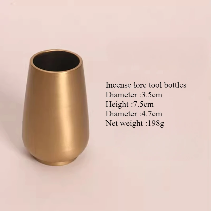 Pure Yellow Copper Censer Incense Lore Gift Set/Scoop/Shovel/Sweep/Handmade Tapered Incense Mould Indoor Aromatherapy Supplies