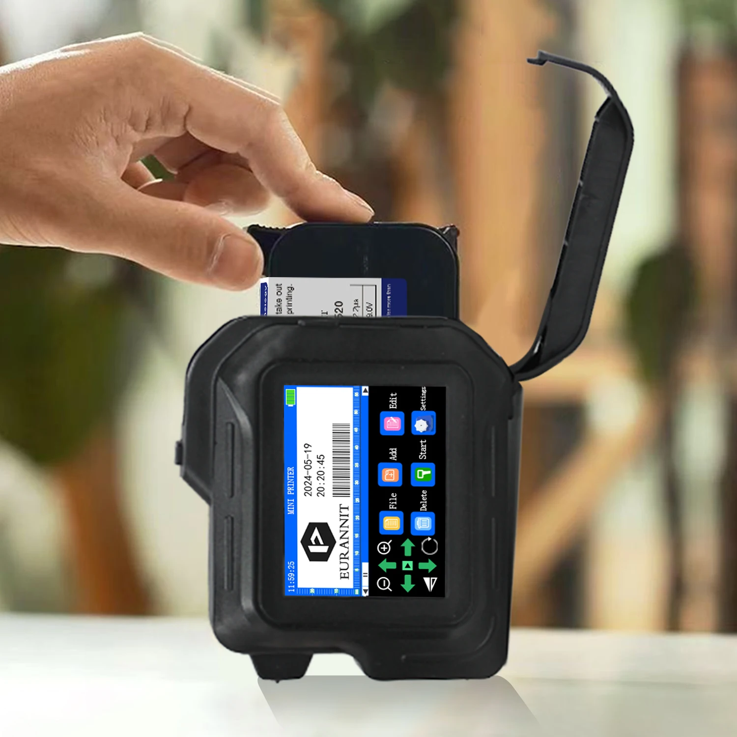 12,7 Mm Draagbare Inkjetprinter Met 4,3 Inch Touchscreen - Handheld Printer Voor Datum, QR-Code, Streepjescode & Batchnummers