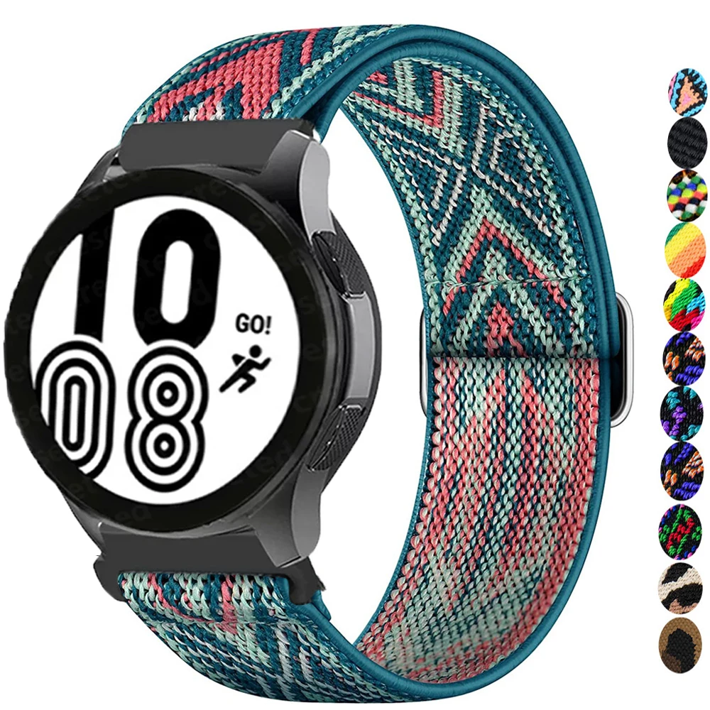 Nylon Strap For Samsung Galaxy Watch 4/classic/46mm/active 2/gear S3/amazfit  Adjustable Elastic Bracelet Huawei Gt 2/3 Pro Band - Watchbands - AliExpress