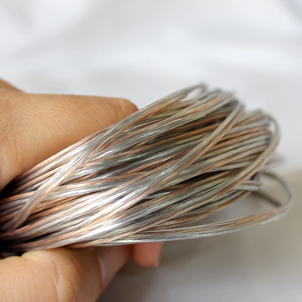 Transparent Parallel Copper Cable - 2-Pin LED Strip Light Wire with Tinned Copper (22/20AWG)