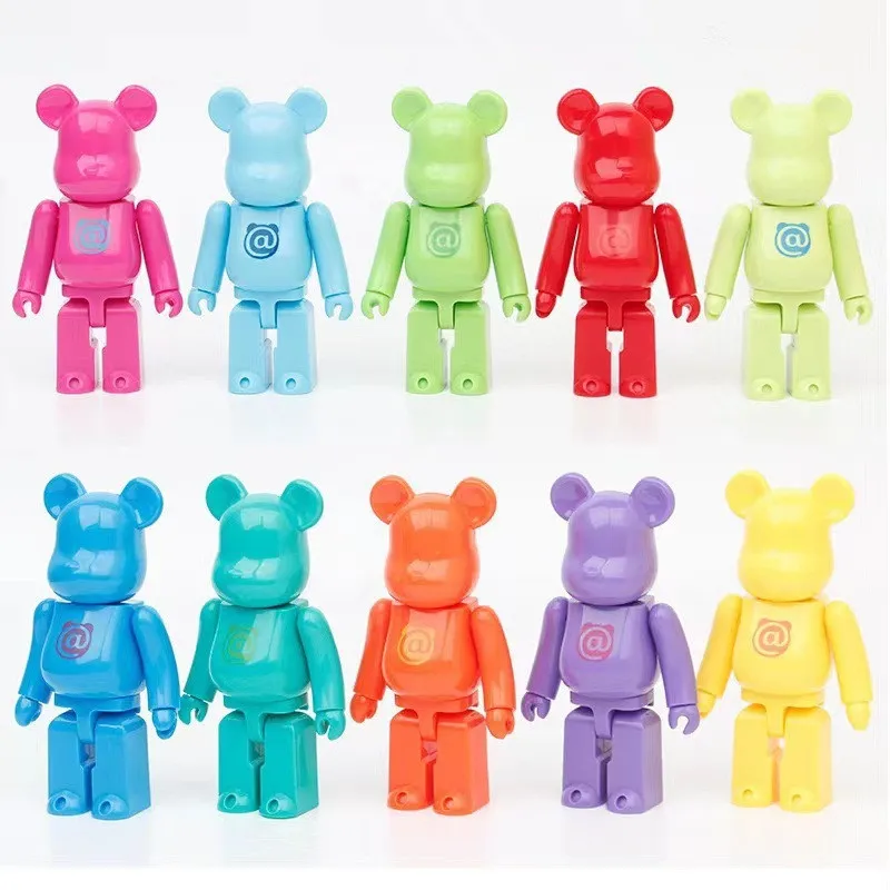 

10pcs Bearbrick Bear@Brick Action Figures Bear 11cm PVC Model Figures DIY Paint Dolls Kids Toys Children Birthday Gifts