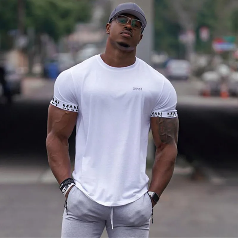 

summer TShirts Men Short Sleeve quick-drying Gym T-Shirt Running Fitness Tops Streetwear Sport Tees men short sleeve