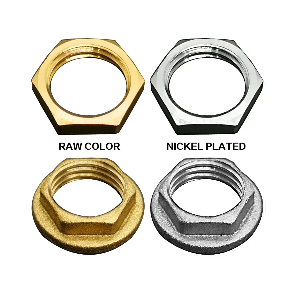 1/8" 1/4" 3/8" 1/2" 3/4" 1" BSP Female M10/12/14/16/18 Brass Hex Lock Nut With/No Flange Nickel Plated pipe fitting water pipe fitting hose pipe fitting