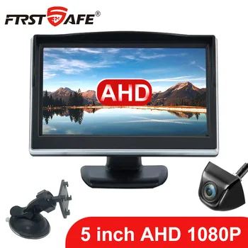 Monitor de Coche con Pantalla LCD IPS AHD/CVBS de 5 Pulgadas para Vehículo, Cámara de Reversa 1080P/720P, CCTV, Vigilancia de Seguridad para el Hogar 1
