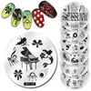 Nail Stamping Plates DIY Flower Lines Animal Designs Nail Art Template For DIY Nail Decor round Stamper Plat nail tool Stamp 6