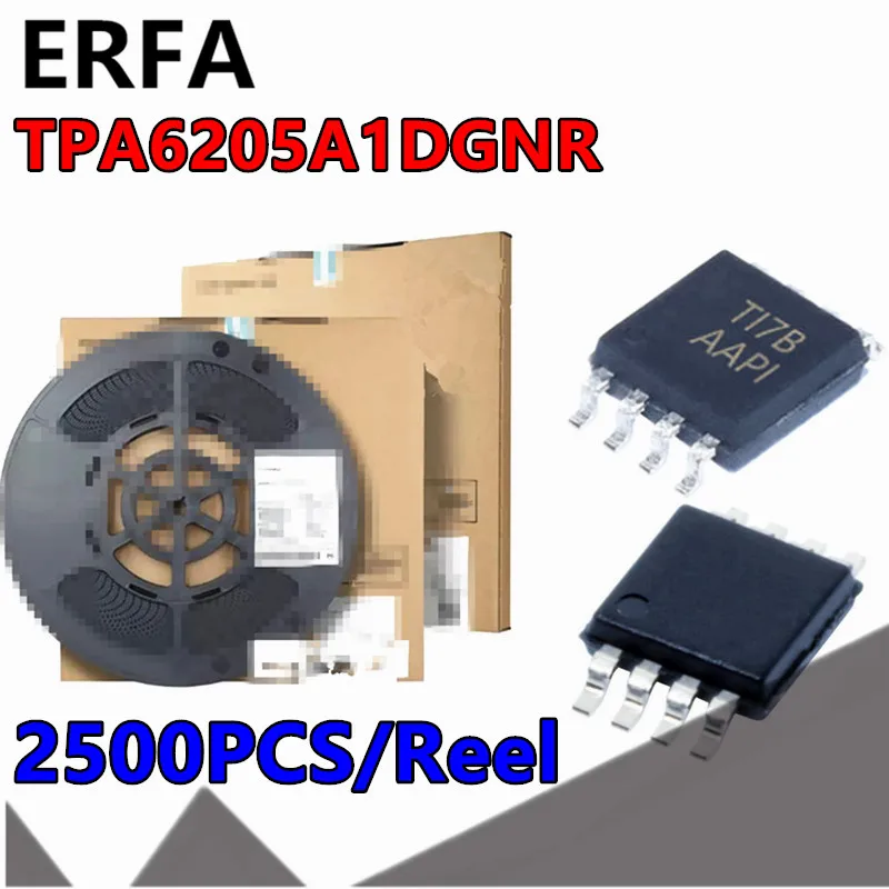 

2500pcs TPA6205A1DGNR TPA6205 AAPI MSOP8 audio power amplifier IC