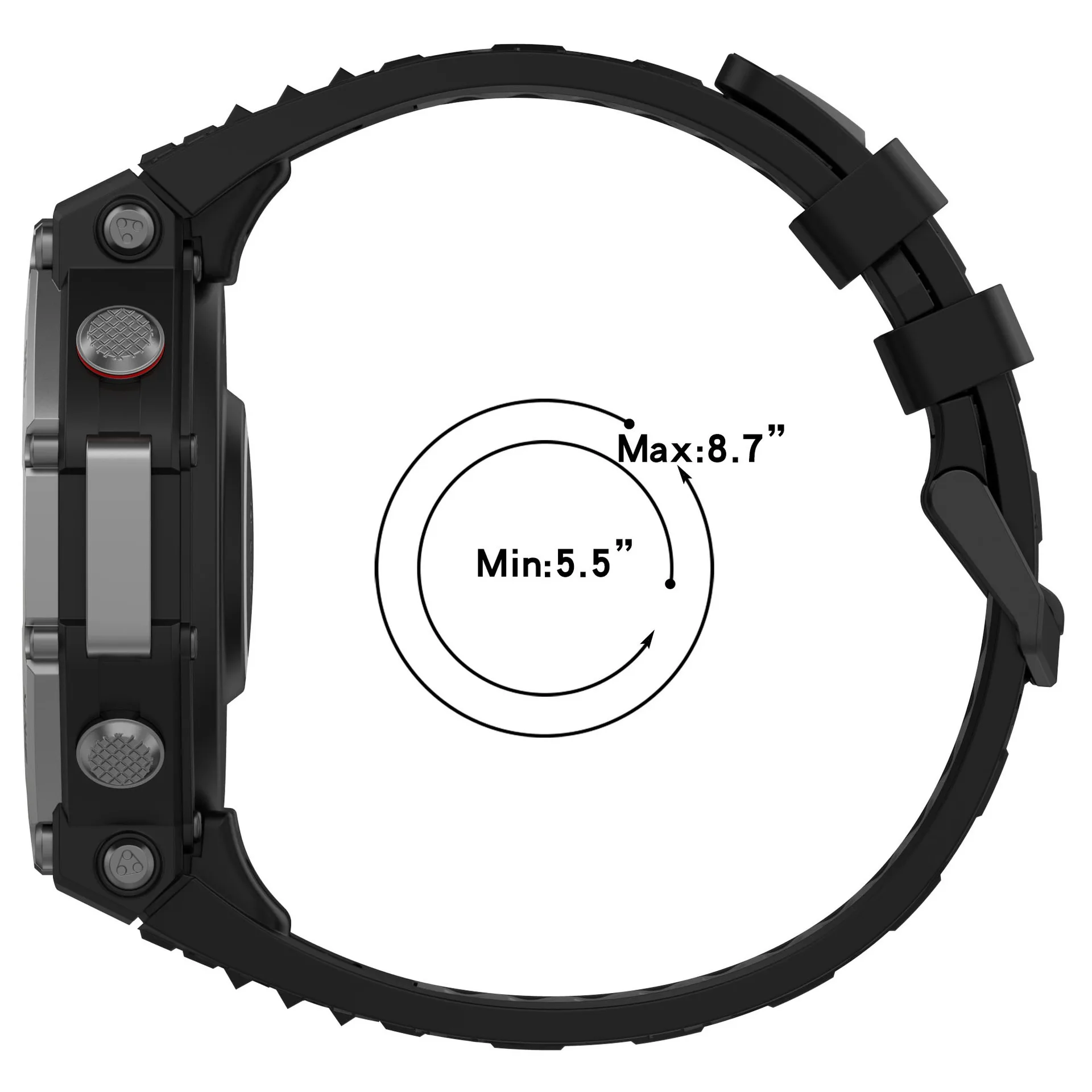 Premium Dual-Tone Silicone Smartwatch Strap - Compatible with Popular Smartwatch Models