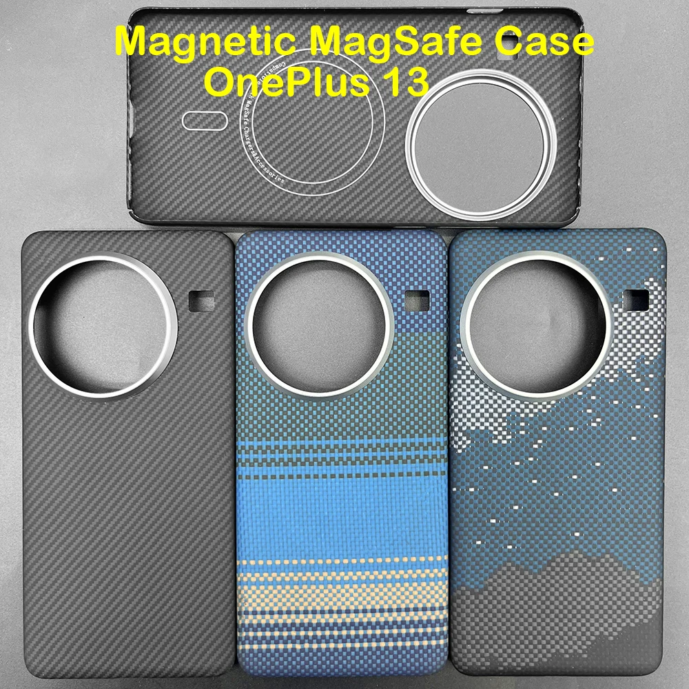 Magnetic Carbon Fiber Phone Case - Aramid Fiber Lightweight & Durable Cover