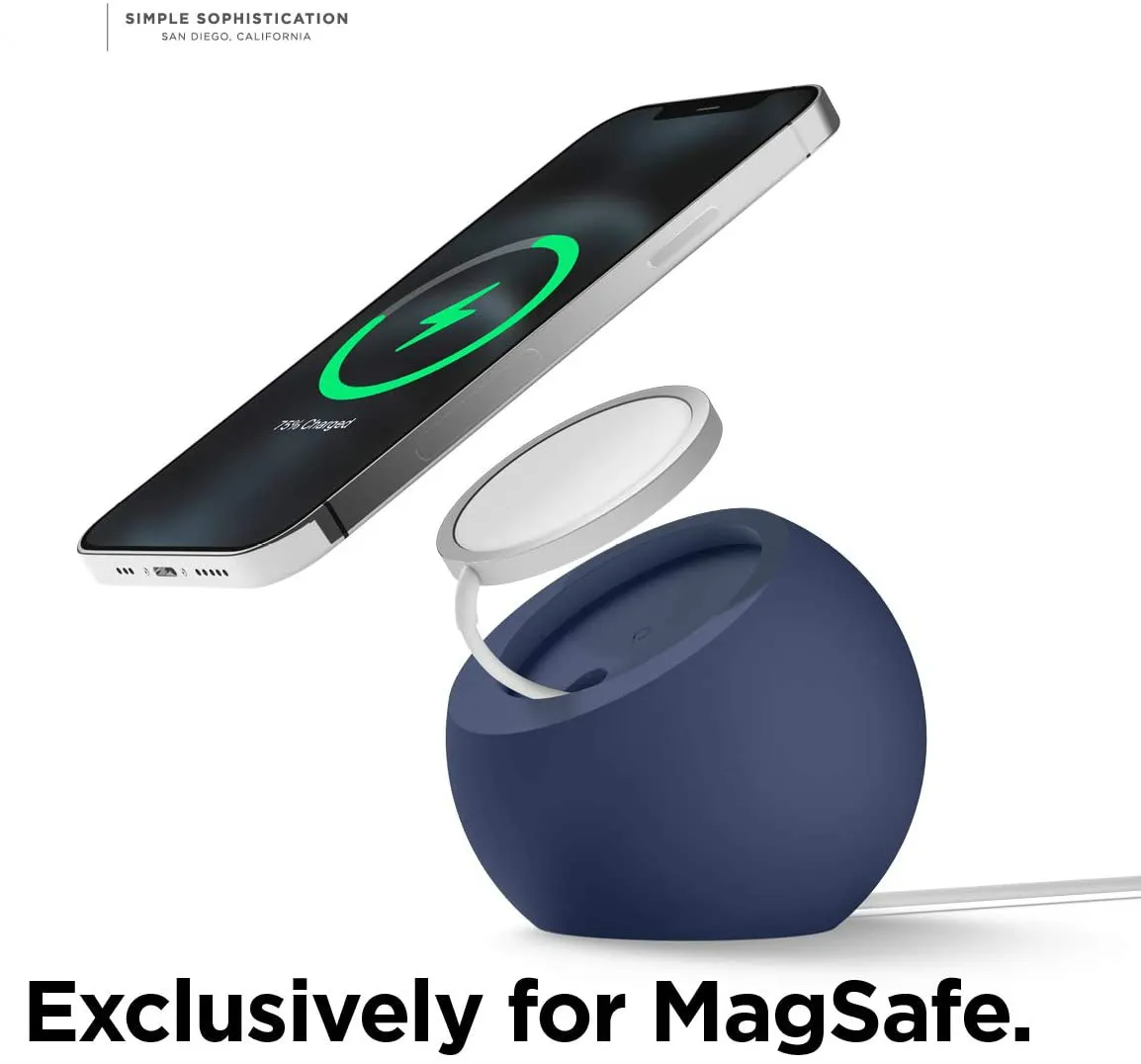 Ball Shape Magnetic Silicone Charging Desk Holder Stand for Magsafe iPhone 15 14 Pro Max Macsafe Charger Dock Station Accessory