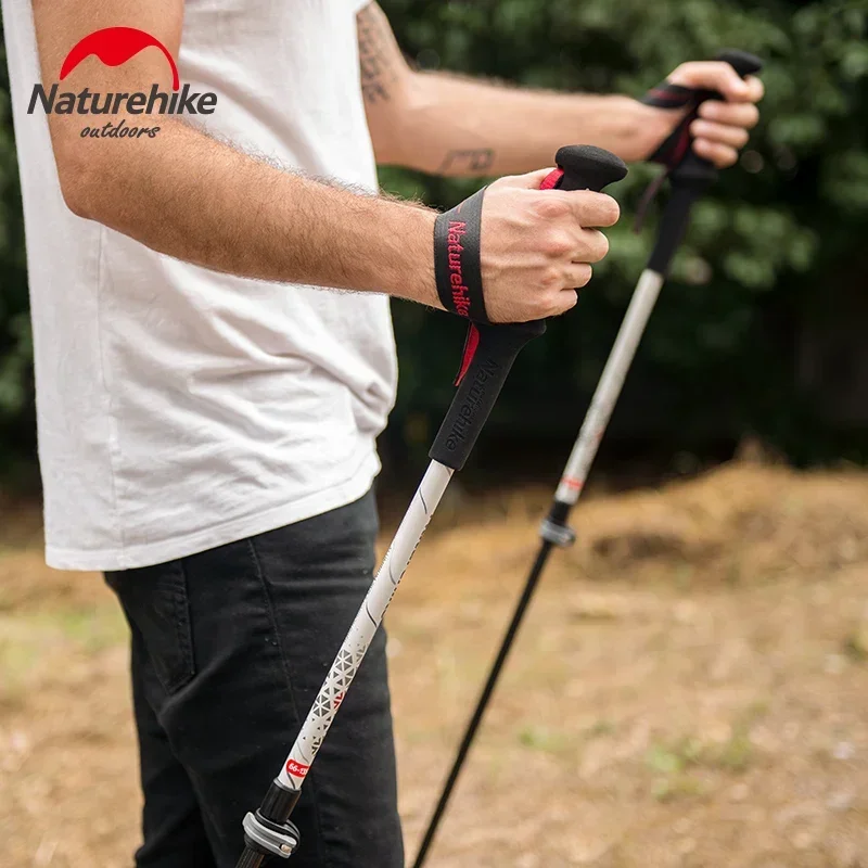 Naturehike Telescopic Carbon Fiber Baton Ultralight Externally Locked Telescopic Trekking Poles Portable Climbing Hiking Stick 2