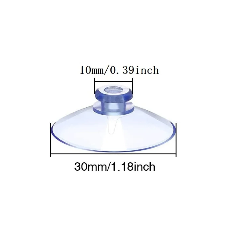 thumbnail image 1 of Ventosa de cabeza de hongo de 20/30/45 mm, ventosa de PVC transparente para pecera, ventosas perforadas transparentes, decoración para ventanas, bodas y automóviles, 1 of 5