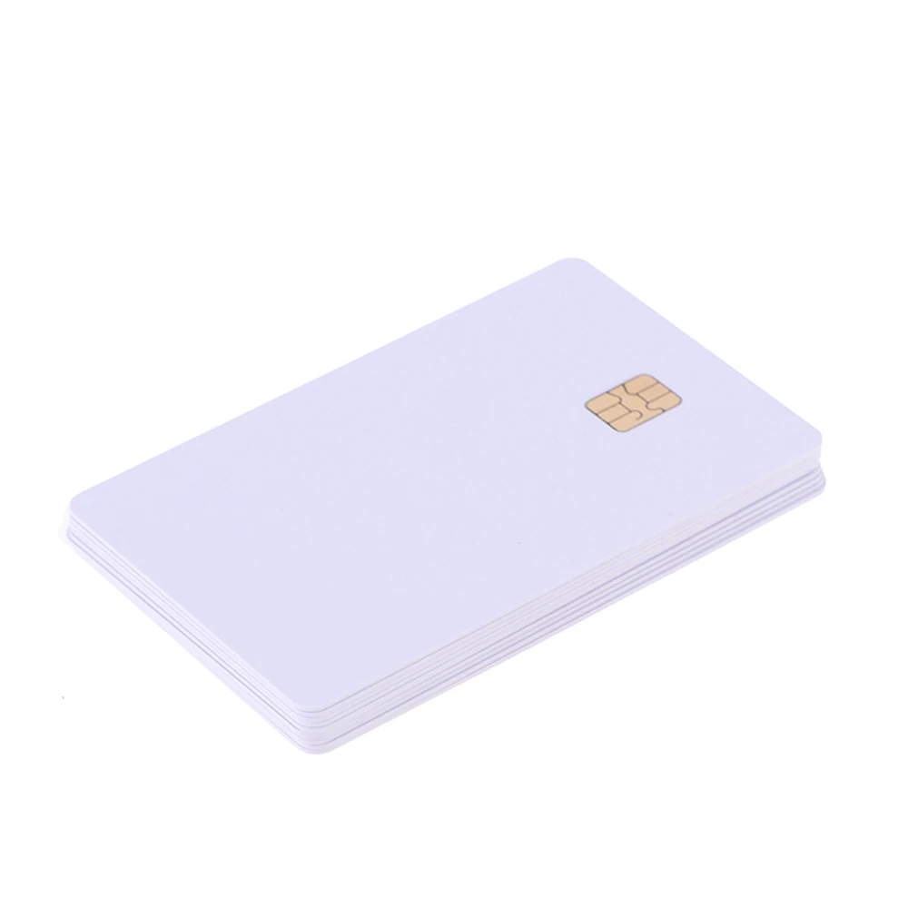 10pcs Contact SLE 4428/4442 IC Chip Card High Magnetic Stripe Composite Card IC White Card 5