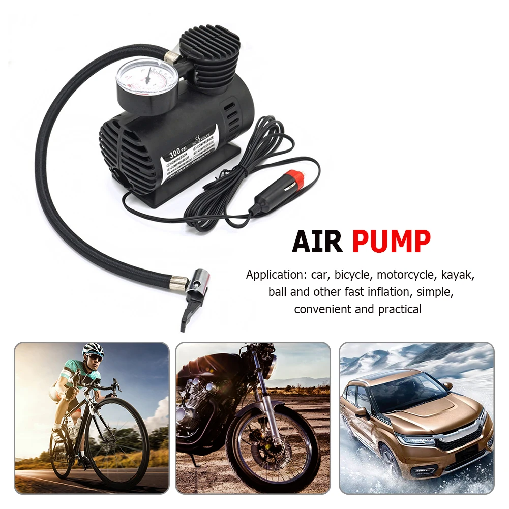 Mini compresseur d'air-Mini compresseur d'air portable Pompe à eau  électrique Infaltor pompe 12 volts voiture 300 PSI : : Auto et Moto