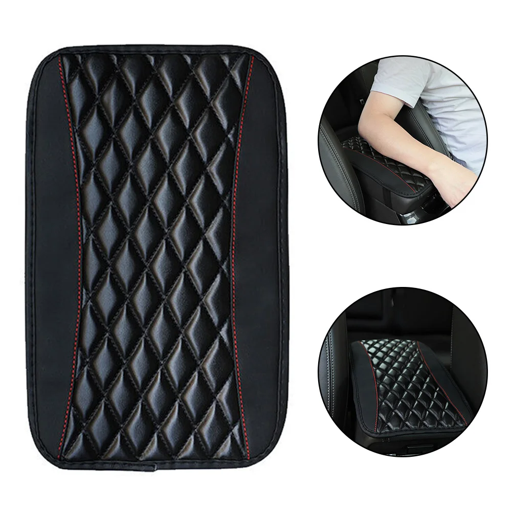 

Universal Black Car Armrest Pad Covers Center Console Box PU Leather Hand Pad Accessories Interior Replacement Parts