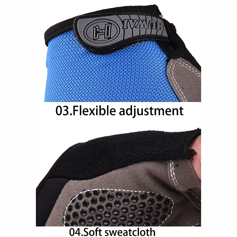 Men Cycling Bicycle Gloves Half Finger Gym Women Mitten