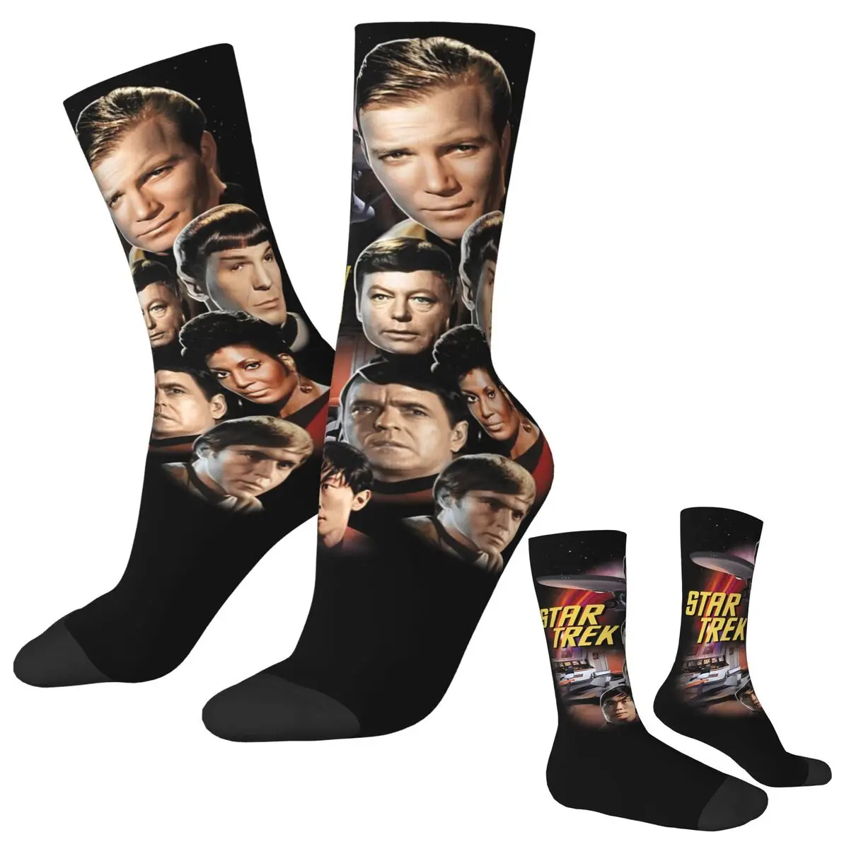 Stellar Starfleet Inspired Trendy Socks – Warm, Soft, Non-Skid Cycling Stockings