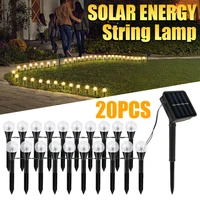 Guirlande solaire LED 20 en 1, 8 Modes d'éclairage étanche pour jardin et cour, pour fêtes festives, mariages et lampe décorative 1