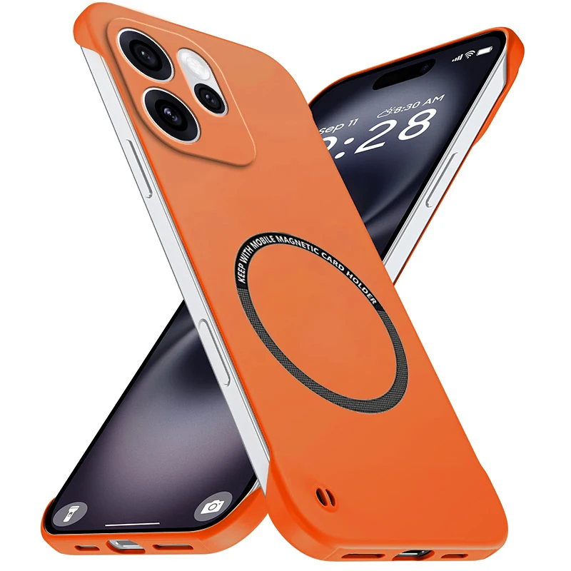 Ultra Thin Frameless Magnetic Case - Super Light Matte Hard Cover with Back Bumper Skin