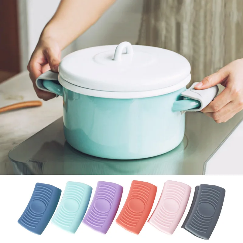 Silicone Pan Handle Cover Silicone Handle Holder Pot Handle Mitts Covers Pans Cookware Heat Insulat Kitchen Gadget