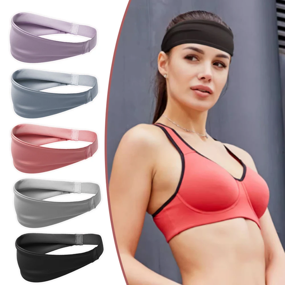 

Sweatband For Men Women High Quality Sports Yoga Fitness Headband Stretch Breathable Elastic Sweat Hair Band Workout Headwrap