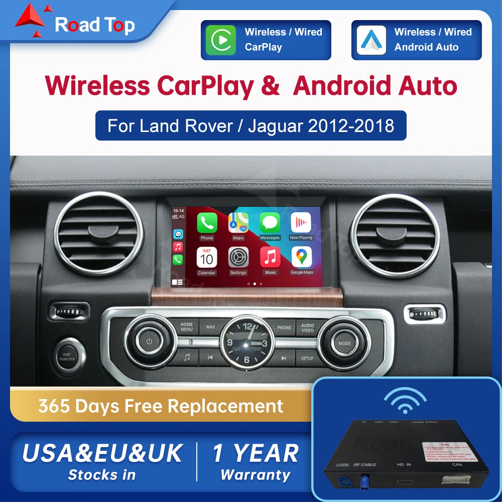 Bezprzewodowy CarPlay Mirror Link AirPlay dla Land Rover/Jaguar/Range Rover/Evoque/Discovery 2012-2018 Interfejs Android Auto