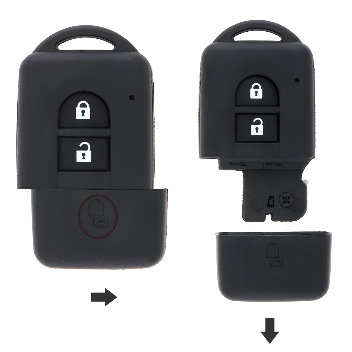 2 Buttons Smart Remote Car Key Shell Fob Fit for Nissan Micra X-Trail Qashqai Note Duke Juke Parthfinder Key Case