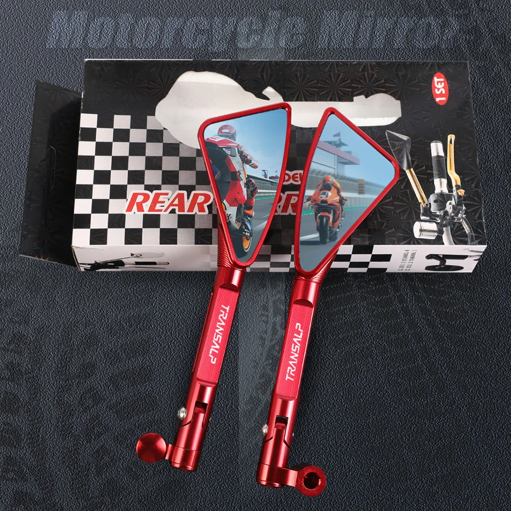 Specchietto Retrovisore Moto Specchietti Retrovisori In Alluminio Cnc Per Honda Transalp 600 650 700 Xl700V Transalp Abs Xl 650 V1-V7 Xl650V
