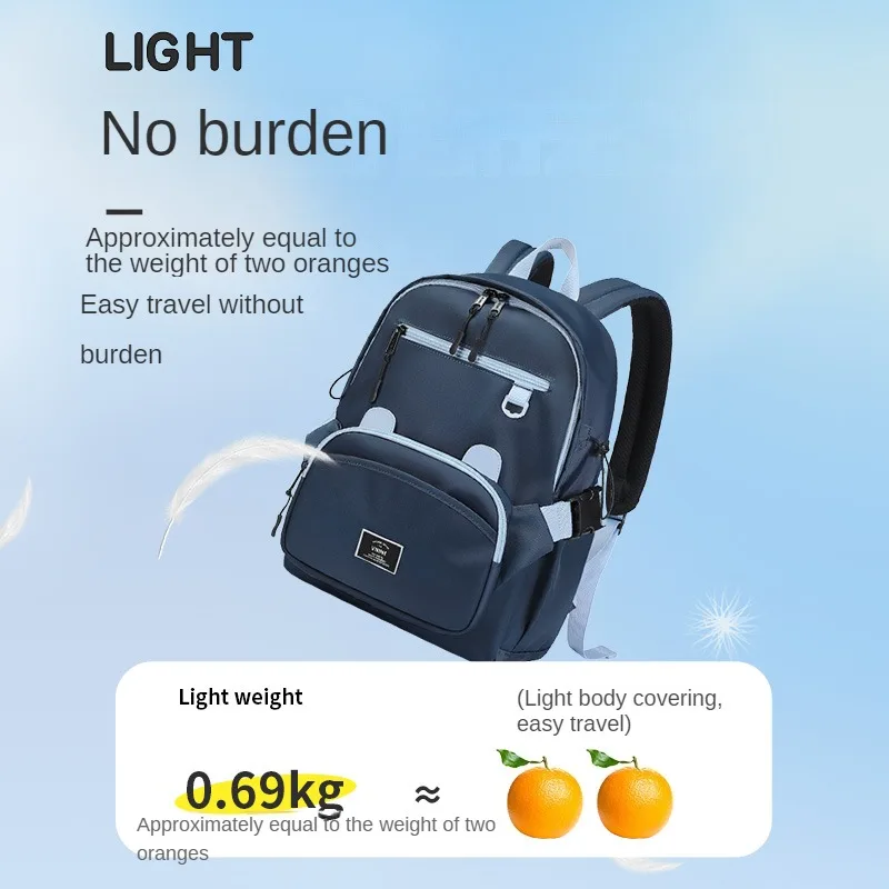 VNINE backpack for women, simple and casual college students, backpack for elementary school students, large capacity backpack