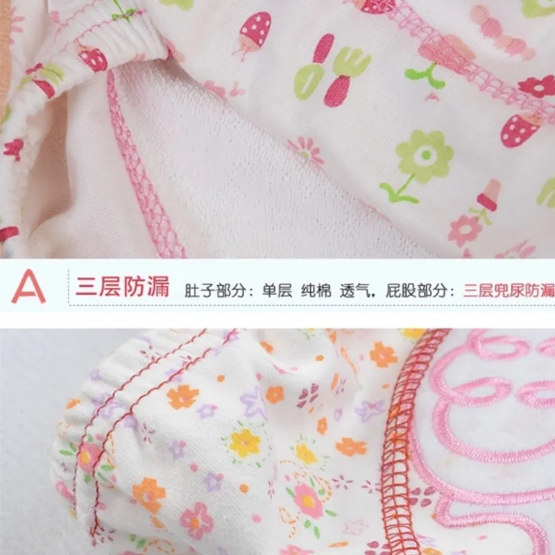 Baby Training Pants Cloth Diapers 5PC Unisex Baby Potty Training Pants Boys Girls Underwear Reusable Cloth Diapers