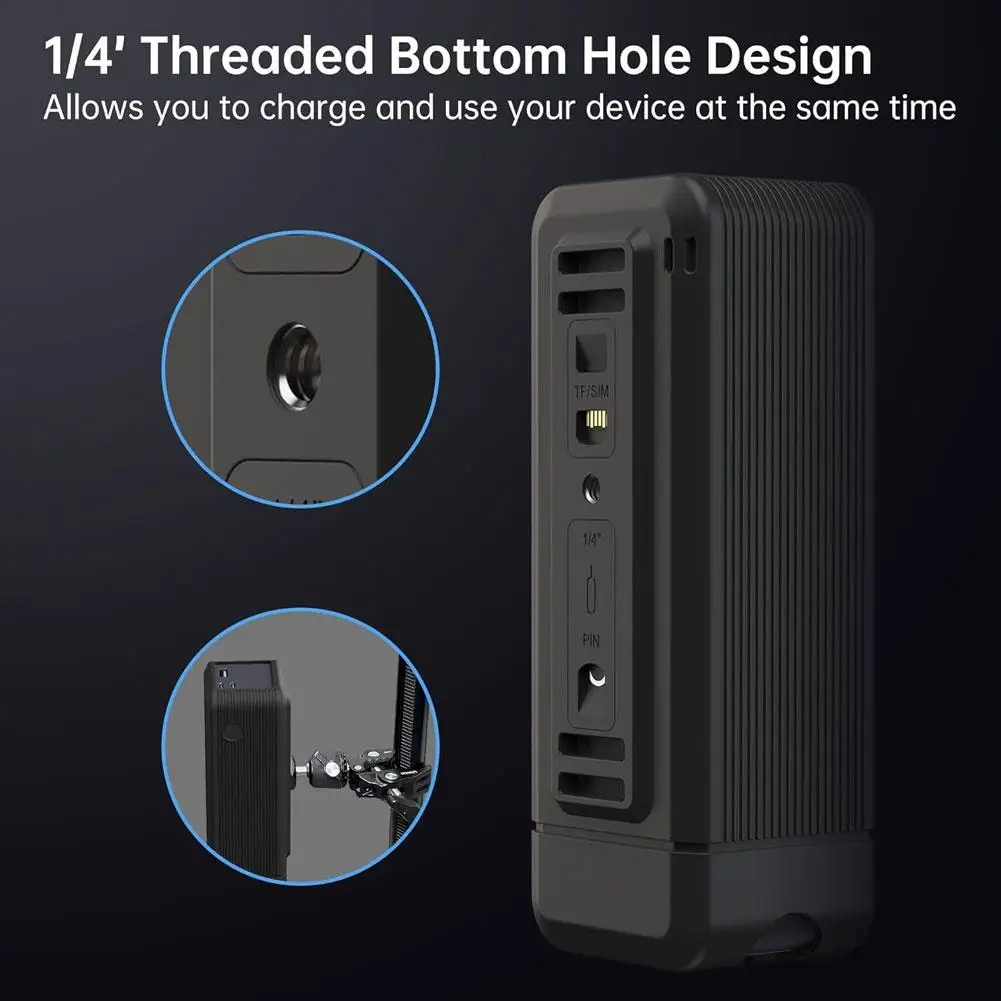 Silicone Case Power Bank Protective Cover for Anker Prime Mobile Power Bank 27650mAh 250W 1/4 Inch Nut Hole