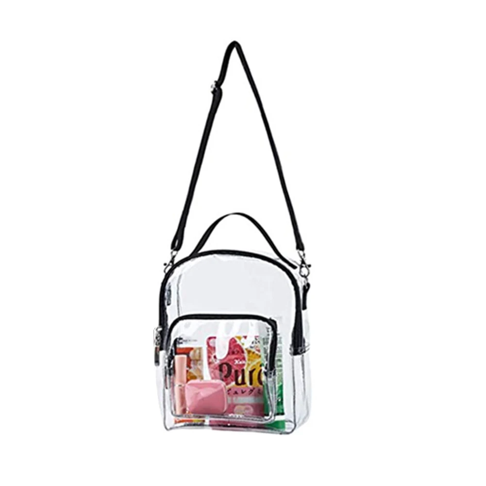 PVC Transparent Top-Handle Crossbody Bag Large Capacity Waterproof Shoulder Bag Christmas Birthday Party Gift