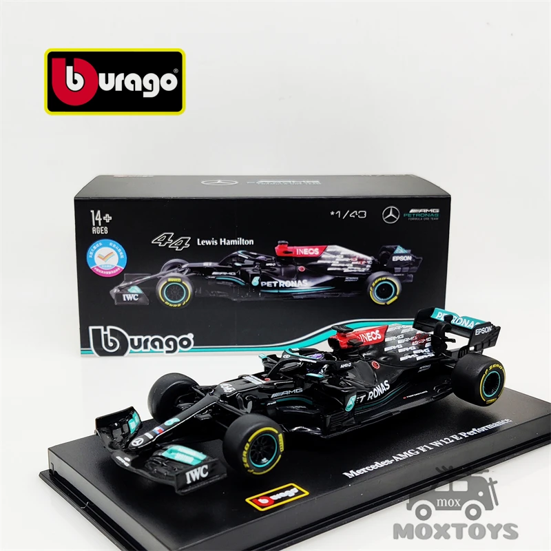 Модель гоночного автомобиля Bburago 1:43 2021 F1 Mercedes-AMG W12 E Performance W10 W07 |