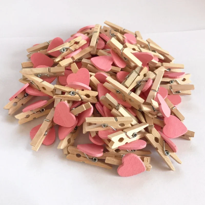 Clip in legno colorato, clip per foto, decorazione per la casa