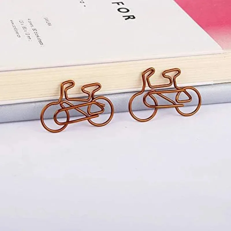 Bicycle Shape Metal Paper Clips Novelty Designs